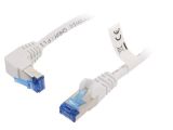 LAN кабел, S/FTP, cat. 6a, Cu, бял, 0.5m, 27AWG