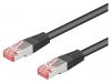 LAN кабел, S/FTP, cat. 6a, Cu, черен, 1.5m, 27AWG
