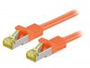 LAN кабел, S/FTP, cat. 6a, Cu, оранжев, 0.25m, 26AWG
