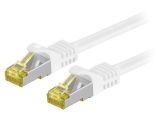 LAN кабел, S/FTP, cat. 6a, Cu, бял, 0.5m, 26AWG
