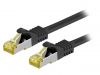 LAN кабел, S/FTP, cat. 6a, Cu, черен, 3m, 26AWG