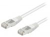LAN кабел, SF/UTP, cat. 5e, CCA, бял, 0.5m, 26AWG