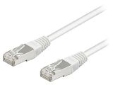 LAN кабел, SF/UTP, cat. 5e, CCA, бял, 0.5m, 26AWG