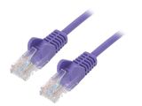 LAN кабел, U/UTP, cat. 5e, CCA, виолетов, 0.25m, 26AWG