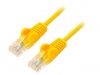 LAN кабел, U/UTP, cat. 5e, CCA, жълт, 1m, 26AWG