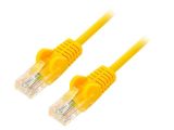 LAN кабел, U/UTP, cat. 5e, CCA, жълт, 1.5m, 26AWG