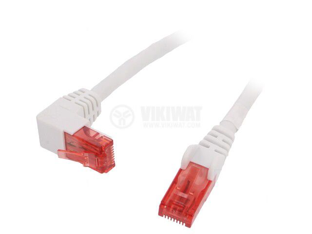 LAN кабел, U/UTP, cat. 6, CCA, бял, 0.25m, 25AWG