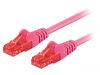 LAN кабел, U/UTP, cat. 6, CCA, розов, 0.25m, 24AWG