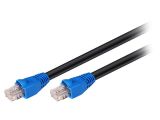 LAN кабел, U/UTP, cat. 6, CCA, PE, черен, 10m, 24AWG,