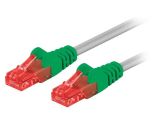 LAN кабел, U/UTP, cat. 6, CCA, сив, 1m, 24AWG 124528