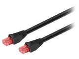 LAN кабел, U/UTP, cat. 6, Cu, PE, черен, 15m, 24AWG