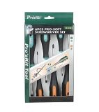 Screwdrivers, set, steel, 6 pieces, straight/cross, SD-2301, PRO'S KIT