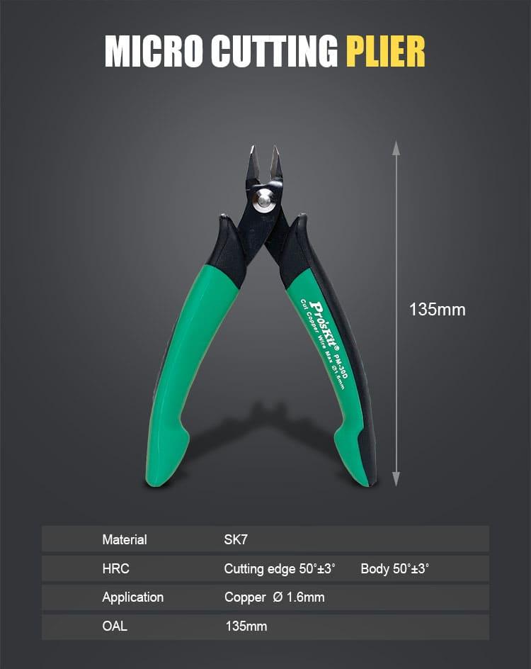 Cutting pliers, 135mm, high carbon steel, PM-30D, PRO'S KIT