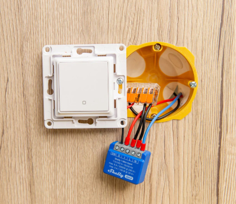 Wi-Fi Smart реле, 240VAC, 30VDC, Shelly 1 Mini Gen4, 070786