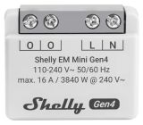 Wi-Fi Smart електромер, 240VAC, Shelly PM Mini Gen4, монофазен, 070823