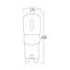 LED capsule bulb, 3W, G9, 230VAC, 260lm, 3000K, warm white, BA29-00390, dimmable - 3