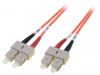 Fiber patch cord, SC/UPC, SC/UPC, duplex, OM2, orange, DIGITUS