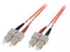 Fiber patch cord, SC/UPC, SC/UPC, duplex, OM2, orange, DIGITUS