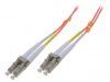 Fiber patch cord, LC/UPC, LC/UPC, duplex, OM2, orange, DIGITUS