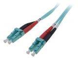 Fiber patch cord, LC/UPC, LC/UPC, duplex, OM3, blue, DIGITUS, 1m 127649