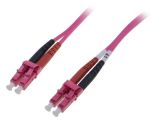 Fiber patch cord, LC/UPC, LC/UPC, duplex, OM4, purple, DIGITUS, 1m 127650