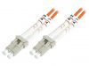 Fiber patch cord, LC/UPC, LC/UPC, duplex, OM2, orange, DIGITUS
