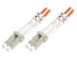 Fiber patch cord, LC/UPC, LC/UPC, duplex, OM2, orange, DIGITUS, 5m