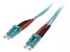 Fiber patch cord, LC/UPC, LC/UPC, duplex, OM3, blue, DIGITUS