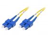 Fiber patch cord, SC/UPC, SC/UPC, duplex, OS2, yellow, DIGITUS