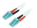 Fiber patch cord, LC/UPC, LC/UPC, duplex, OM3, blue, DIGITUS, 1m 127693