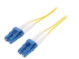 Fiber patch cord, LC/UPC, LC/UPC, duplex, OS2, yellow, DIGITUS, 1m