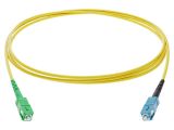 Fiber patch cord, SC/APC, SC/UPC, simplex, OS2, yellow, FIBRAIN, 2m