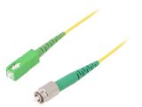 Fiber patch cord, FC/APC, SC/APC, simplex, OS2, yellow, FIBRAIN, 5m