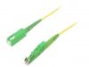 Fiber patch cord, E2/APC, SC/APC, simplex, OS2, yellow, FIBRAIN