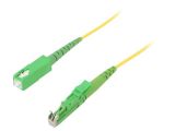 Fiber patch cord, E2/APC, SC/APC, simplex, OS2, yellow, FIBRAIN, 2m