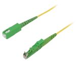 Fiber patch cord, E2/APC, SC/APC, simplex, OS2, yellow, FIBRAIN, 3m