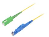 Fiber patch cord, E2/UPC, SC/APC, simplex, OS2, yellow, FIBRAIN, 2m