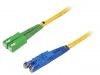 Fiber patch cord, E2/UPC, SC/APC, duplex, OS2, yellow, FIBRAIN