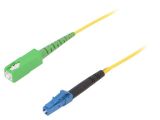 Fiber patch cord, LC/UPC, SC/APC, simplex, OS2, yellow, FIBRAIN, 2m