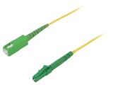 Fiber patch cord, LC/APC, SC/APC, simplex, OS2, yellow, FIBRAIN, 0.5m