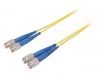 Fiber patch cord, FC/UPC, FC/UPC, duplex, OS2, yellow, FIBRAIN