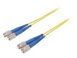 Fiber patch cord, FC/UPC, FC/UPC, duplex, OS2, yellow, FIBRAIN, 1m