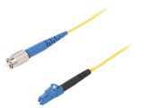 Fiber patch cord, FC/UPC, LC/UPC, simplex, OS2, yellow, FIBRAIN, 3m