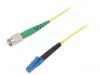 Fiber patch cord, FC/APC, LC/UPC, simplex, OS2, yellow, FIBRAIN