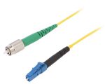 Fiber patch cord, FC/APC, LC/UPC, simplex, OS2, yellow, FIBRAIN, 3m