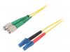 Fiber patch cord, FC/APC, LC/UPC, duplex, OS2, yellow, FIBRAIN