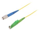 Fiber patch cord, E2/APC, FC/UPC, simplex, OS2, yellow, FIBRAIN, 5m