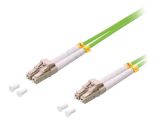 Fiber patch cord, LC/UPC, LC/UPC, duplex, OM5, green, LOGILINK, 0.5m