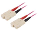 Fiber patch cord, SC/UPC, SC/UPC, duplex, OM4, purple, LAPP kabel, 2m