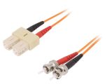 Fiber patch cord, SC/UPC, ST/UPC, duplex, OM1, orange, LAPP kabel, 2m